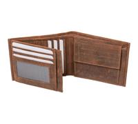 Portefeuille, format paysage, en cuir, noir