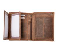 Portefeuille, format portrait, en cuir, marron