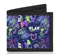 Portefeuille gaming pour enfants de 4 à 12 ans, portefeuille en toile à deux volets avec poche pour pièces de monnaie, portefeuille durable pour enfants pour l'école et les voyages, excellent cadeau