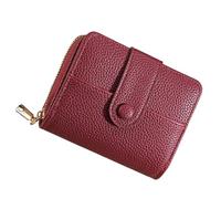 Portefeuille Grande capacité, Couleur Unie, Court, Porte-Cartes, Porte-Monnaie en Cuir synthétique, Portefeuille Tendance avec Porte-Cartes, pour Femme au Quotidien, avec Porte-Mon