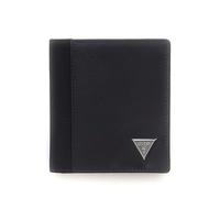 Guess Portefeuille en cuir Berna pour homme – Noir, RFID, 5 compartiments (9 x 10,5 x 2,5 cm)