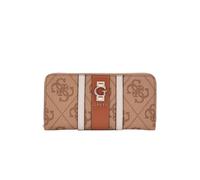 GUESS Porte-Monnaie Erenia Zip Around Wallet Latte Logo Brun