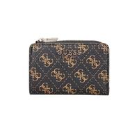 GUESS Laurel SLG Zip Around Wallet Brown Logo