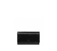Hexagona - Portefeuille Long 1 volet Stop RFID - Compatible Cartes de crédit, CNI, permis de Conduire et Carte Grise - pour Femme - Collection Bastille - Noir - en Cuir