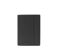 Hexagona - Portefeuille européen 2 Volets Stop RFID - Compatible Cartes de crédit, CNI et permis de Conduire - pour Homme - Collection Duo - Noir - en Cuir