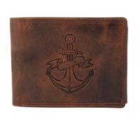 Portefeuille homme - AKZENT - Format horizontal - Cuir véritable - Marron - 6 fentes cartes