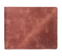 Portefeuille homme - AKZENT - Format horizontal - Cuir véritable - Marron clair - 10 emplacements cartes