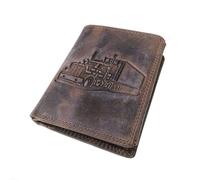 Portefeuille Homme Cuir motif en relief Truck, Camion. Protection RFID. Porte-monnaie, Compartiments Billets, 12 emplacements Cartes, 4 Pochettes. Portefeuilles, Porte-cartes. Marron Vintage Truck.