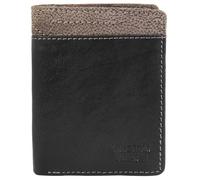 Portefeuille homme - LEONARDO VERRELLI - Maxim - Cuir vachette gris - Format vertical compact - Bouton-pression