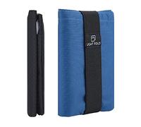 Portefeuille Homme LIGHT FOLD pour Un Rangement Facile - Porte-Cartes Ultra Fin pour 12 Cartes Bancaires & Billets - Portefeuille Minimaliste avec Protection RFID et Bande Élastique de Sécurité- Rouge