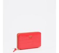 Portefeuille horizontal moyen effet crocodile corail UN