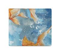 Portefeuille imprimé « Swim in Water » - Double pli - Portefeuille pour cartes de crédit - Organiseur d'argent - Portefeuille avec fermeture éclair lisse pour femme, Style :, One size