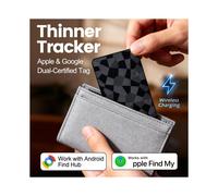Portefeuille Intelligent avec Traqueur Rechargeable et Double Système de Localisation D'Objets pour L'Application "Localiser Mon Appareil" (IOS et