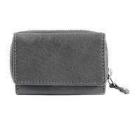 Portefeuille Just en cuir gris format horizontal élégant