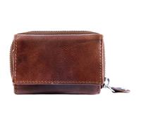 Portefeuille Just en cuir marron format horizontal intemporel