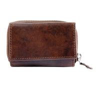 Portefeuille - JUST - JU330 - Cuir chèvre - Marron - Format horizontal compact
