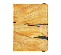 Portefeuille léger en cuir avec impression artistique de paysage sable pour passeport, badge, carte de vaccin, Impressions d'art de paysage de sable, 1 size