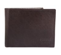 Portefeuille - LEONARDO VERRELLI - Leo - Cuir de buffle marron - Format horizontal 12x9x2 cm - 8 emplacements cartes