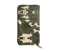 Portefeuille long en cuir à motif camouflage militaire (19,1 x 10,4 cm) | Compartiment multifonction extra large | Excellent cadeau