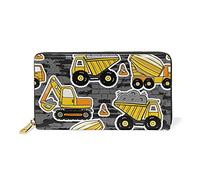 Portefeuille long en cuir avec fermeture éclair pour femme - Motif cheval du désert sauvage américain rétro - Grande capacité, Multi 9., 4.13"(L) x 7.48"(W), Moderne
