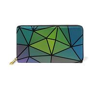 Portefeuille long en cuir avec fermeture éclair pour femme - Motif cheval du désert sauvage américain rétro - Grande capacité, multicolore 5, 4.13"(L) x 7.48"(W), Moderne