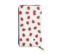 Portefeuille long en cuir imprimé à motif moucheté infini - Portefeuille personnalisé à la mode, plusieurs emplacements pour cartes, prêt à offrir, noir, One Size