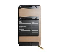 Portefeuille long en cuir imprimé Clapperboard - Portefeuille personnalisé à la mode, plusieurs emplacements pour cartes, prêt à offrir, noir, One Size