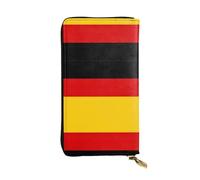 Portefeuille long en cuir imprimé drapeau de l'Allemagne - Portefeuille personnalisé à la mode, plusieurs emplacements pour cartes, prêt à offrir, noir, taille unique, Noir/blanc, One Size