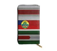 Portefeuille long en cuir imprimé drapeau d'Hawaï - Portefeuille personnalisé à la mode, plusieurs emplacements pour cartes, prêt à offrir, noir, One Size