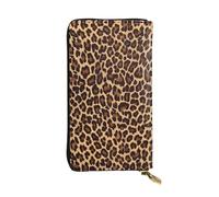Portefeuille long en cuir imprimé léopard cool guépard - Portefeuille personnalisé tendance, plusieurs emplacements pour cartes et poche pour pièces de monnaie, noir, taille unique, Noir/blanc, One