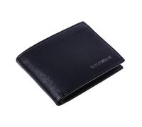 Portefeuille long en cuir pour homme ¿ Porte-cartes d'identité à deux volets avec 8 emplacements et 2 compartiments pour billets, similicuir, marron foncé ou noir Noir