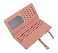 Portefeuille Long Fermeture Éclair en Pu, Grosse Capacité, pour Femmes | Design Multicouche, Rangement Cartes et Billets, Léger à Porter, pour Dîner et Club, Vert Clair