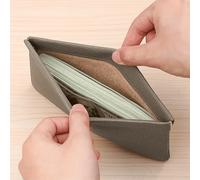 Portefeuille long minimaliste en PU avec fonction de fermeture automatique, peut contenir un passeport, un permis de conduire, une carte d'identité, des câbles d'écouteurs, peut également être utilisé