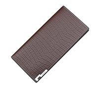 Portefeuille long tendance en cuir synthétique pour homme, sac à main ouvert, plusieurs emplacements pour cartes, pochette cercueil pour femme, b, Taille unique