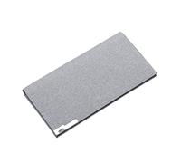 Portefeuille long tendance en toile de couleur unie pour homme avec plusieurs emplacements pour cartes, pochette If I Could Give You One Gift Wallet, gris, Taille unique