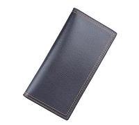 Portefeuille long tendance pour homme - Couleur unie - Porte-monnaie ouvert - Plusieurs emplacements pour cartes - Pochette 8 Plus - Étui portefeuille avec sangle, Noir , Taille unique