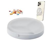 Portefeuille Magnétique à Pilules | Étui à Comprimés de Poche Voyage avec 3 Compartiments,Boîte de Rangement Légère Compartimentée pour Hommes Grands-Parents Famille Amis Pendant les Voyages en