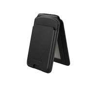Accezz Portefeuille en cuir magnétique avec support - Compatible avec Apple Find My - Onyx Black