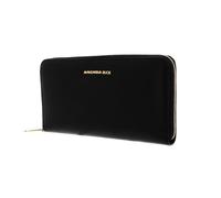 Portefeuille MANDARINA DUCK Luna Zip Around Noir - Cuir de veau et polyester - Chic et intemporel