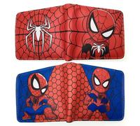 Portefeuille Marvel Comics Spider-Man, design de dessin animé d'araignée, porte-monnaie en cuir PU avec poche à pièces Taille UniqueGéométriquePolyuréthane
