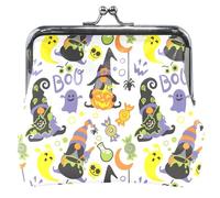 Portefeuille mignon amusant pour hommes femmes cuir serrure baiser Halloween en colère portefeuille pour petits sacs à main, Halloween en colère, classique, Halloween en colère, classique, Halloween