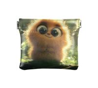 Portefeuille mignon petit monstre vert, pochette pour pièces de monnaie pour enfants, petit portefeuille en cuir pour femme, Joli petit monstre vert, 4.33x3.74In, Joli petit monstre vert