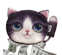 Portefeuille mignon - Sac à changement de chat, portefeuille doux | Plüschkatzkatzen-Cartoon-Coin Sac, sac de changement portable pour les cartes de téléphone portable, bijoux, échange de changement p