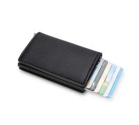 Portefeuille Mince En Aluminium Pour Hommes,En Fiber De Carbone,Porte-Carte De Crédit,Mini Portefeuille Rfid,Étui Pour Cartes Bancaires Pop-Up Automatique,Noir Vallet 2023.Small Carbon Black.