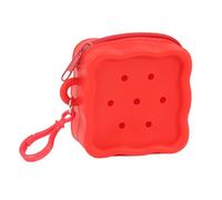 Portefeuille miniature en silicone Pièces de monnaie élastiques Conception de trou créatif Porte-cartes en silicone pour le stockage des fournitures scolaires Porte-clé en silicone Portefeuille, rouge