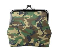 Portefeuille minimaliste et léger avec impression camouflage militaire vert pour l'école et le travail, trousse de voyage pour concerts