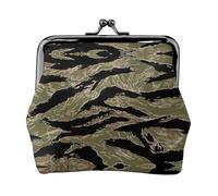 Portefeuille minimaliste et léger avec imprimé camouflage à rayures tigrées pour l'école et le travail, trousse de voyage pour concerts