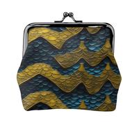 Portefeuille minimaliste léger avec écailles de dragon pour les voyages quotidiens et les aventures de voyage, noir, taille unique, Art Déco, Noir , Talla única, Art déco