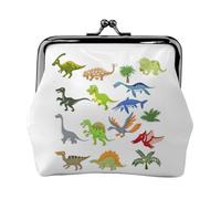 Portefeuille minimaliste léger avec impression d'images de dinosaures de dessin animé pour l'école et le travail, trousse de voyage pour concerts