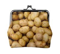 Portefeuille minimaliste léger avec pommes de terre pour les trajets quotidiens et les aventures de voyage, Noir/blanc, One Size, Art déco.